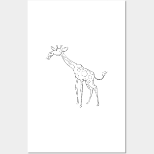 Giraffe - Line Art Posters and Art